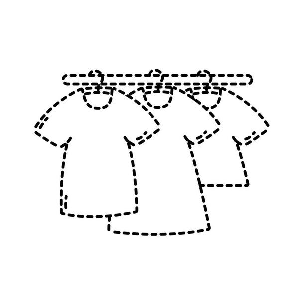 katkoviiva muoto t-paitoja vaatteita markkinoille ostoksia
 - Vektori, kuva