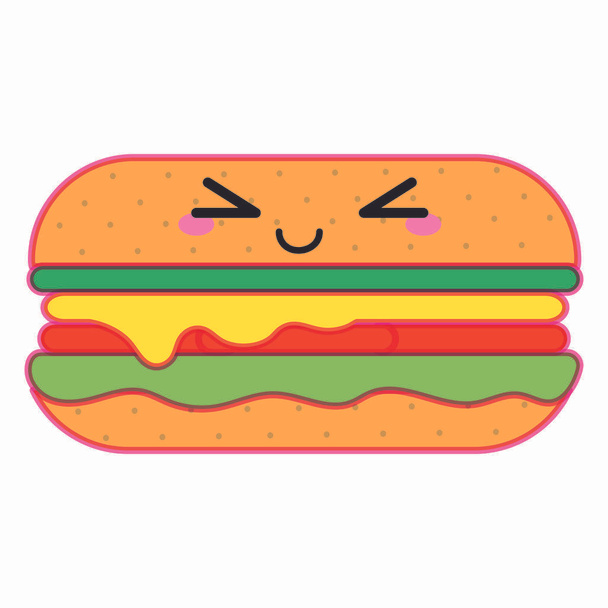 Isolated sandwich design - Vector, Image