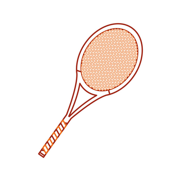 Rakieta tenisowa sport konkurencji i gra tematu na białym tle wzoru wektorowego - Wektor, obraz
