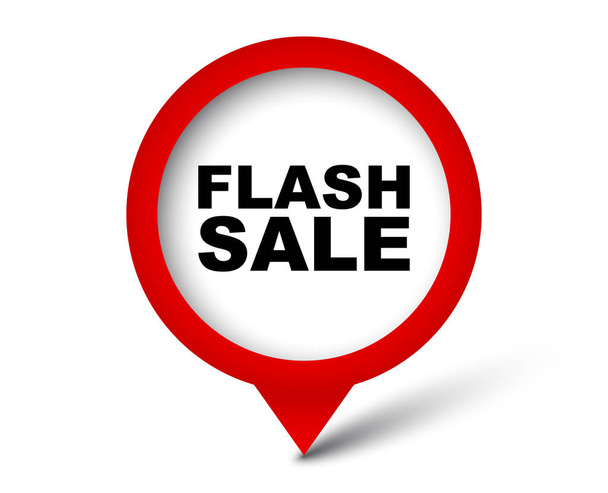 červený vektor nápis flash prodej - Vektor, obrázek