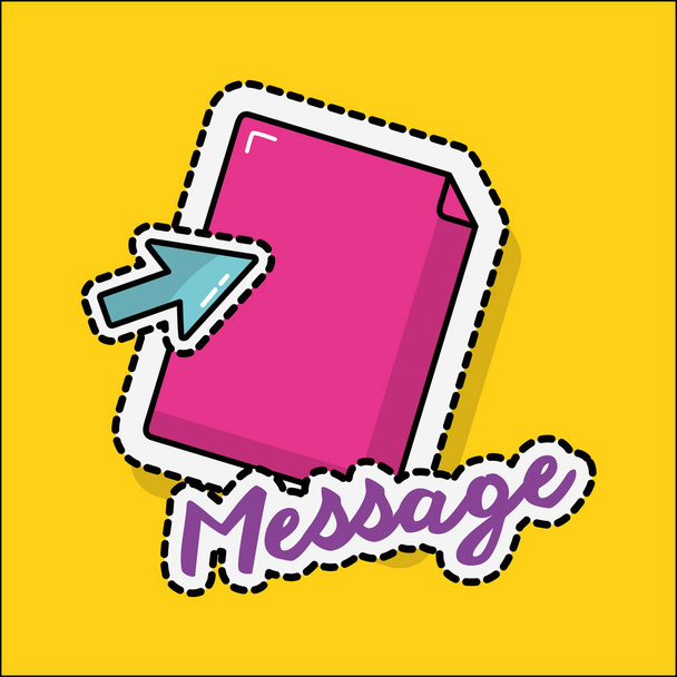 Message and cursor design - Vector, Image