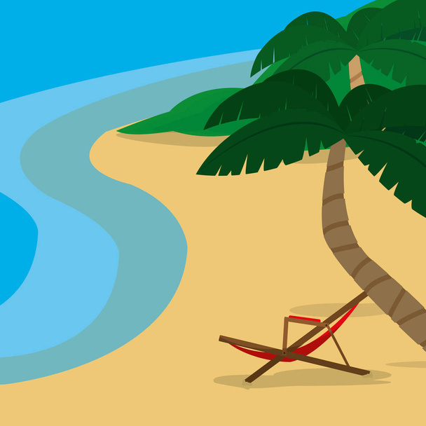 Playa y diseño de verano
 - Vector, imagen