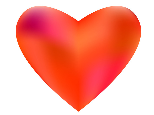 corazón rojo sobre fondo blanco - Vector, Imagen