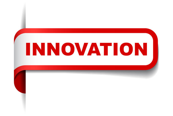 wektor czerwony transparent innowacji - Wektor, obraz