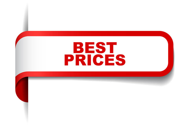 red vector banner best prices - Vector, Image