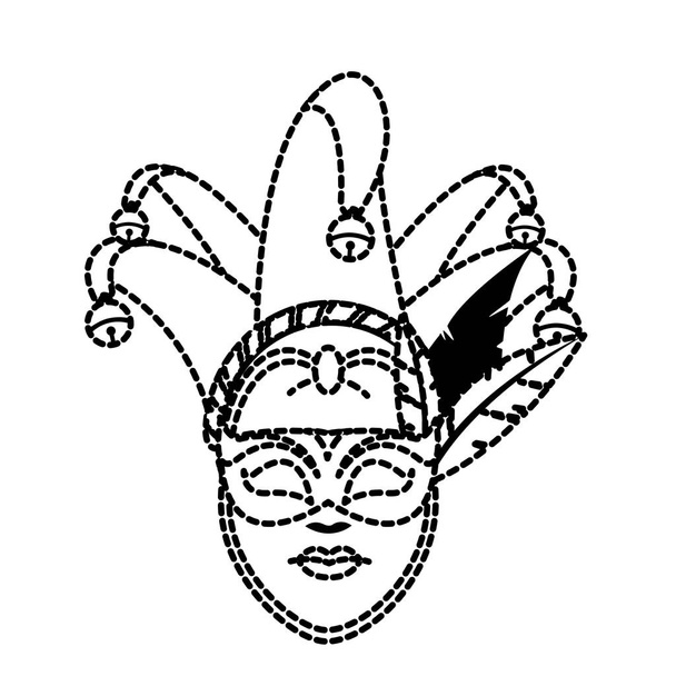 Geïsoleerde masker ontwerp - Vector, afbeelding