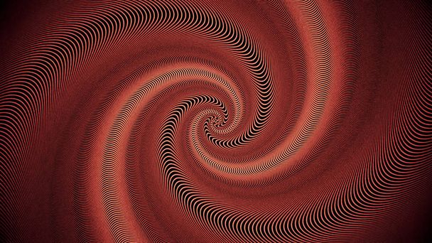 Abstract red storm eye, slowly rotating spiral, seamless loop. Endless spinning helix, illustrated motion background. - Photo, Image