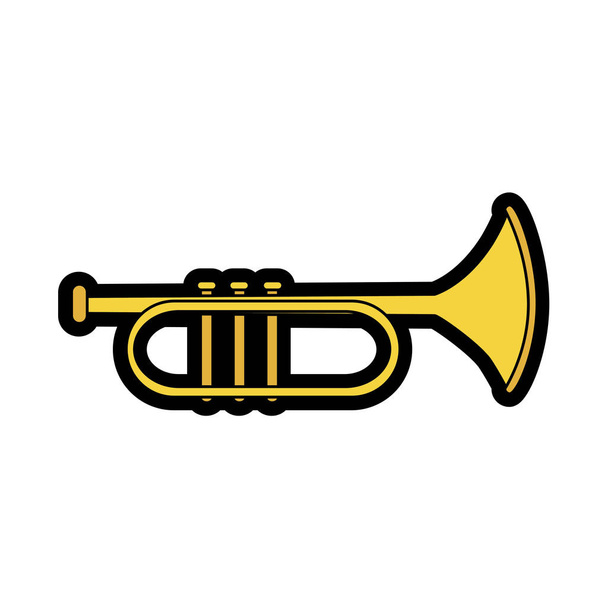 Elszigetelt trombita design - Vektor, kép