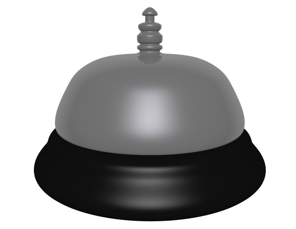 3d Render of a Silver Hotel Bell - Photo, image