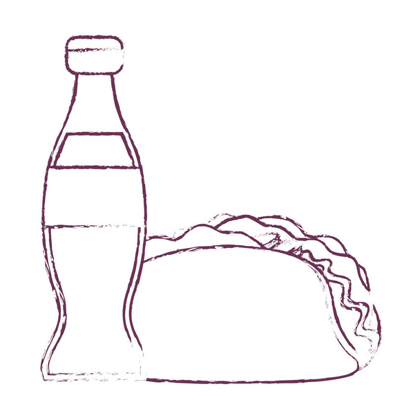 Tacos und Soda-Design - Vektor, Bild