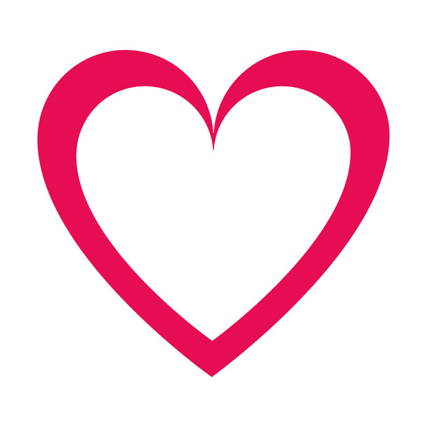 buntes Herz Liebe Symbol der Leidenschaft Design - Vektor, Bild