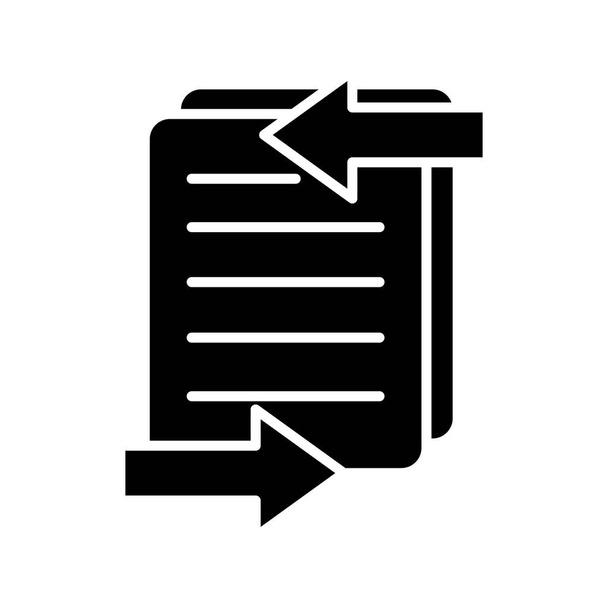 silueta de papel de negocios de carga de documentos en la oficina
 - Vector, Imagen