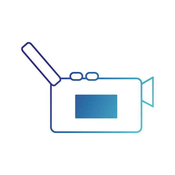 niebieska linia cyfrowa kamera wideo Rejestrator technologii - Wektor, obraz