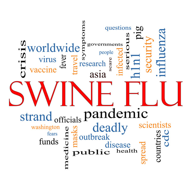 豚インフルエンザの単語の雲の概念 - 写真・画像