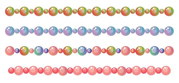Beads border - Vector, Image