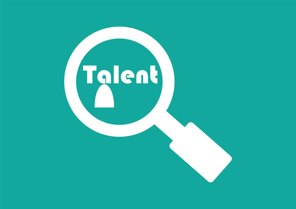 Talent bul/uygun çalışan işareti sembolü - Vektör, Görsel
