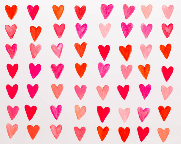 Abstract watercolor heart background. Concept love, valentine da - Zdjęcie, obraz