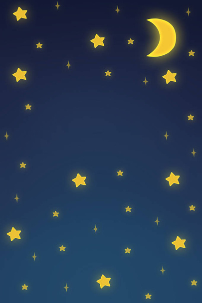 close up view of stars on dark sky illustration - Zdjęcie, obraz