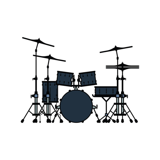 Schlagzeug-Ikone - Vektor, Bild