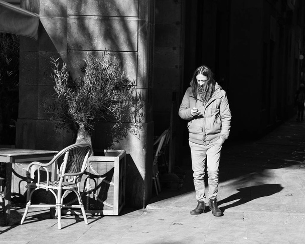 People on the streets of Barcelona, Spain - Photo, Image