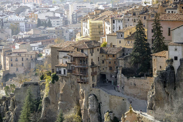View of the famous hanging houses of Cuenca in Spain. - Photo, Image