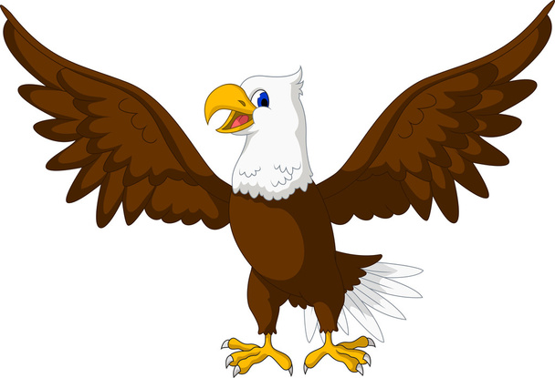Cute Eagle cartoon posing - Vetor, Imagem
