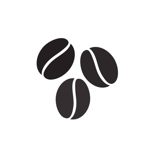 Coffee beans template vector icon. - Vector, Image