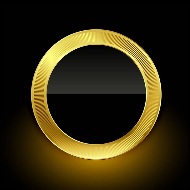 golden empty badge label button design - Vektori, kuva