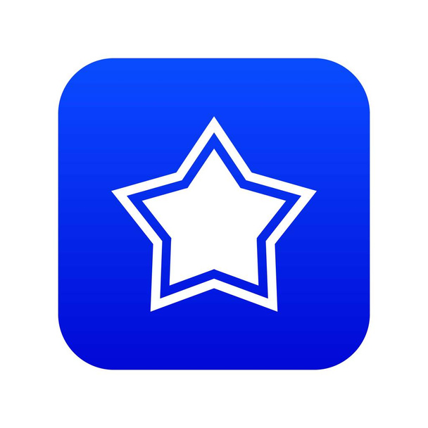 Star icon digital blue - Vektör, Görsel