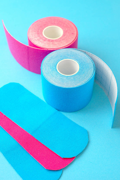 Physiotherapy and therapeutic tape for wrist pain, aches and ten - Photo, Image