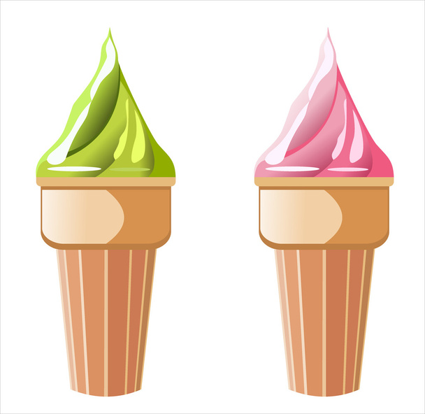 Красочное мороженое
 - Вектор,изображение