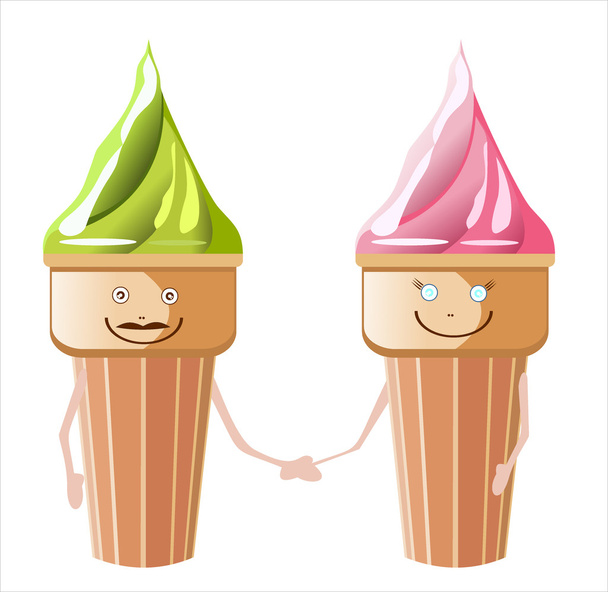 Love ice cream - Vector, afbeelding