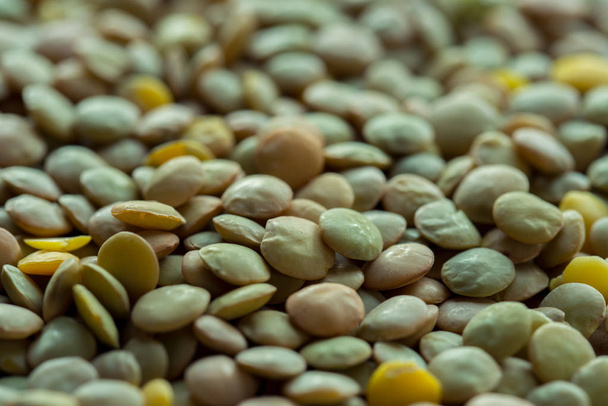 dried  green lentil seeds  - Foto, Bild