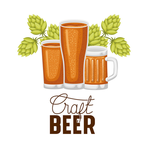 étiquette de bière artisanale icône isolée
 - Vecteur, image
