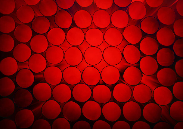 Abstract red colorful background of stack pipes - Photo, Image