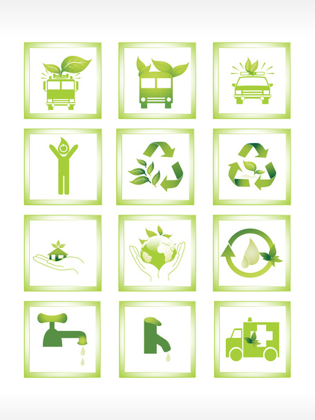 Ecology icon set - Vektor, Bild