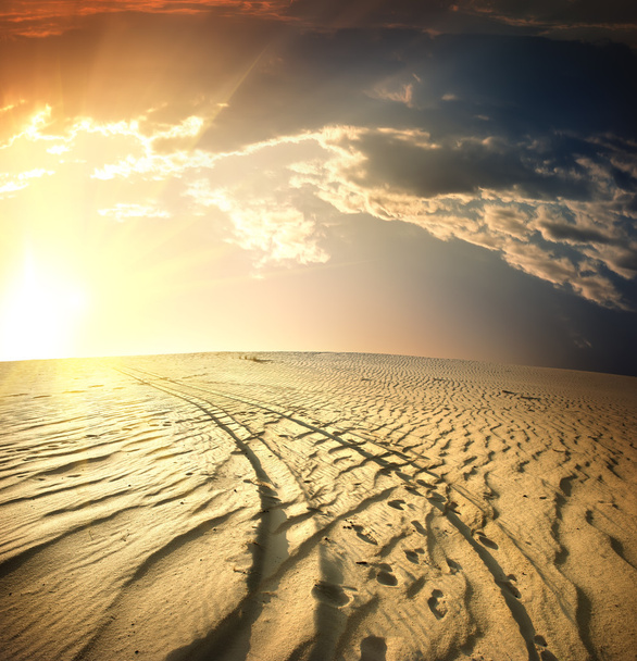 camino en el desierto - Foto, Imagen