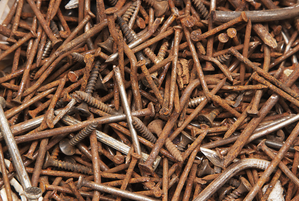 Pile of iron nails rust - Photo, Image