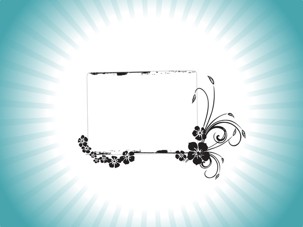 Frame with flower elements - Vector, Imagen