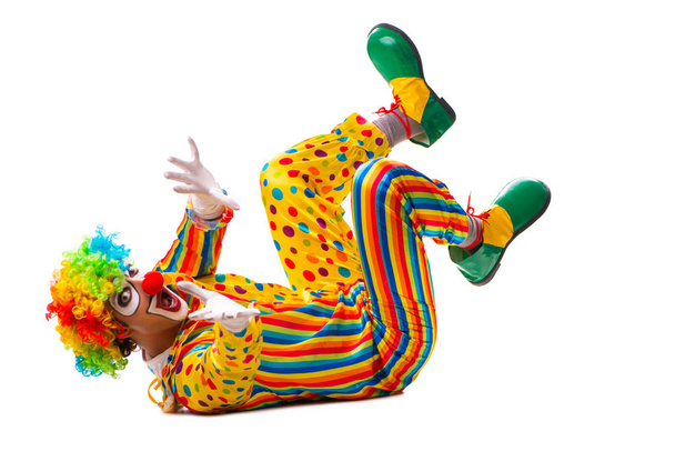 Чоловічий клоун ізольований на білому
  - Фото, зображення
