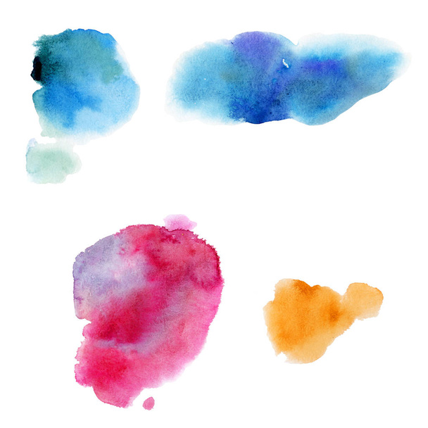Watercolor illustration. Set of watercolor   of different colors. - Foto, afbeelding