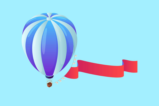 等尺性、熱気球 - ベクター画像