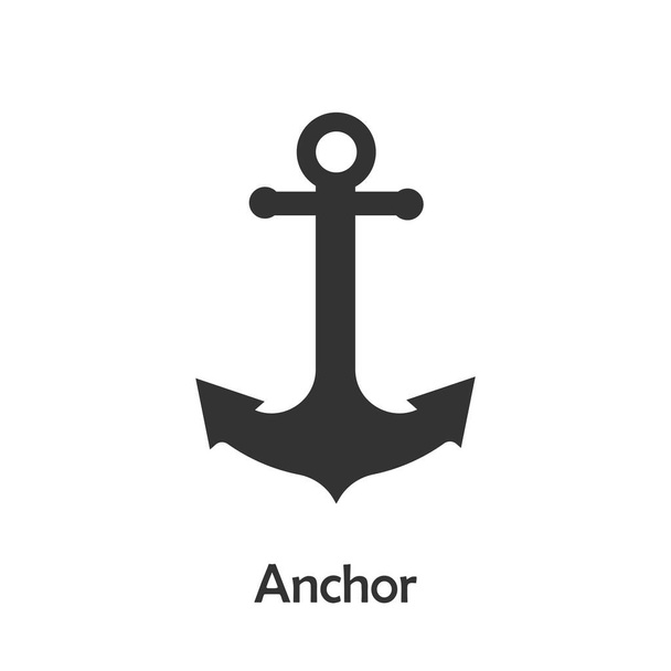 Anchor in cartoon style, marine card for kid, preschool activity for children, vector illustration - Vektor, obrázek