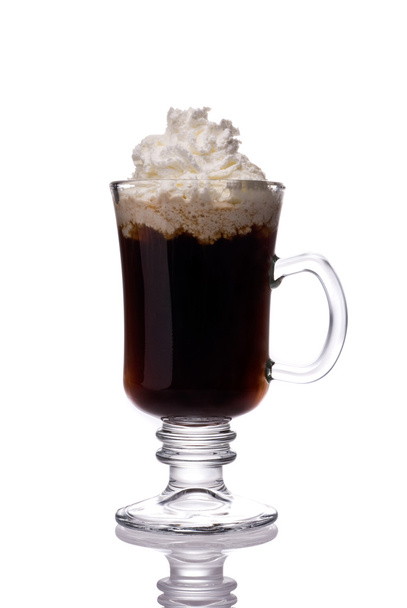 Mug of Irish Coffee isolated on white - Foto, Imagen