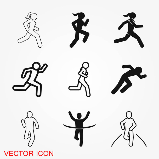 Futás ikonra design vektor-előjel - Vektor, kép