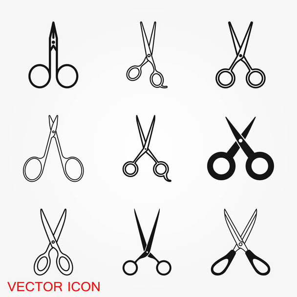 Tijeras icono símbolo de signo vectorial para el diseño
 - Vector, imagen