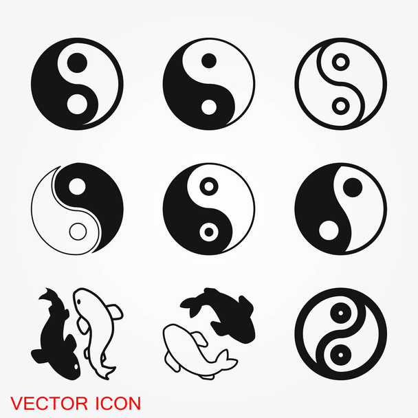 Yin Yang icône signe vectoriel symbole pour la conception
 - Vecteur, image