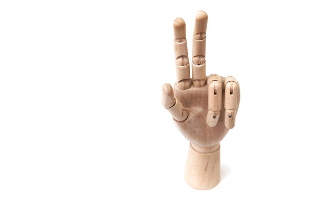 mains en bois avec geste
 - Photo, image