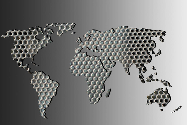 Σχεδιάστηκε χονδρικά από τον παγκόσμιο χάρτη ως παγκόσμιες επιχειρηματικές έννοιες - Φωτογραφία, εικόνα