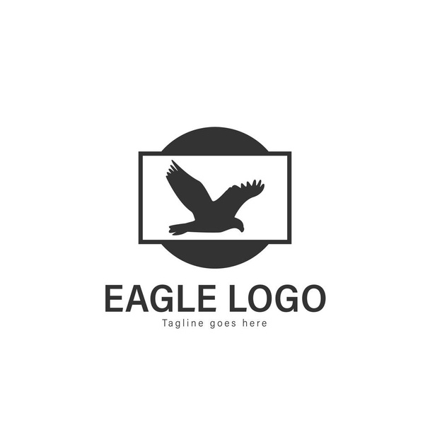 イーグルのロゴ ベクター デザイン。白い背景に分離されたモダンなイーグルのロゴのテンプレート - ベクター画像